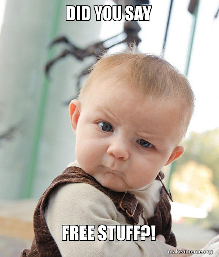 Did you say free stuff?