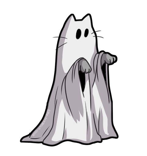 cat in ghost costume