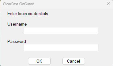 OnGuard Login Window