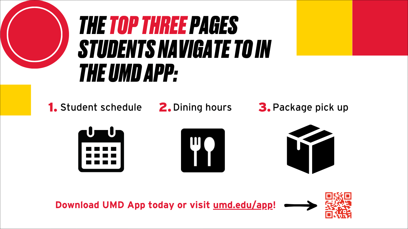 Top 3 pages on UMD App