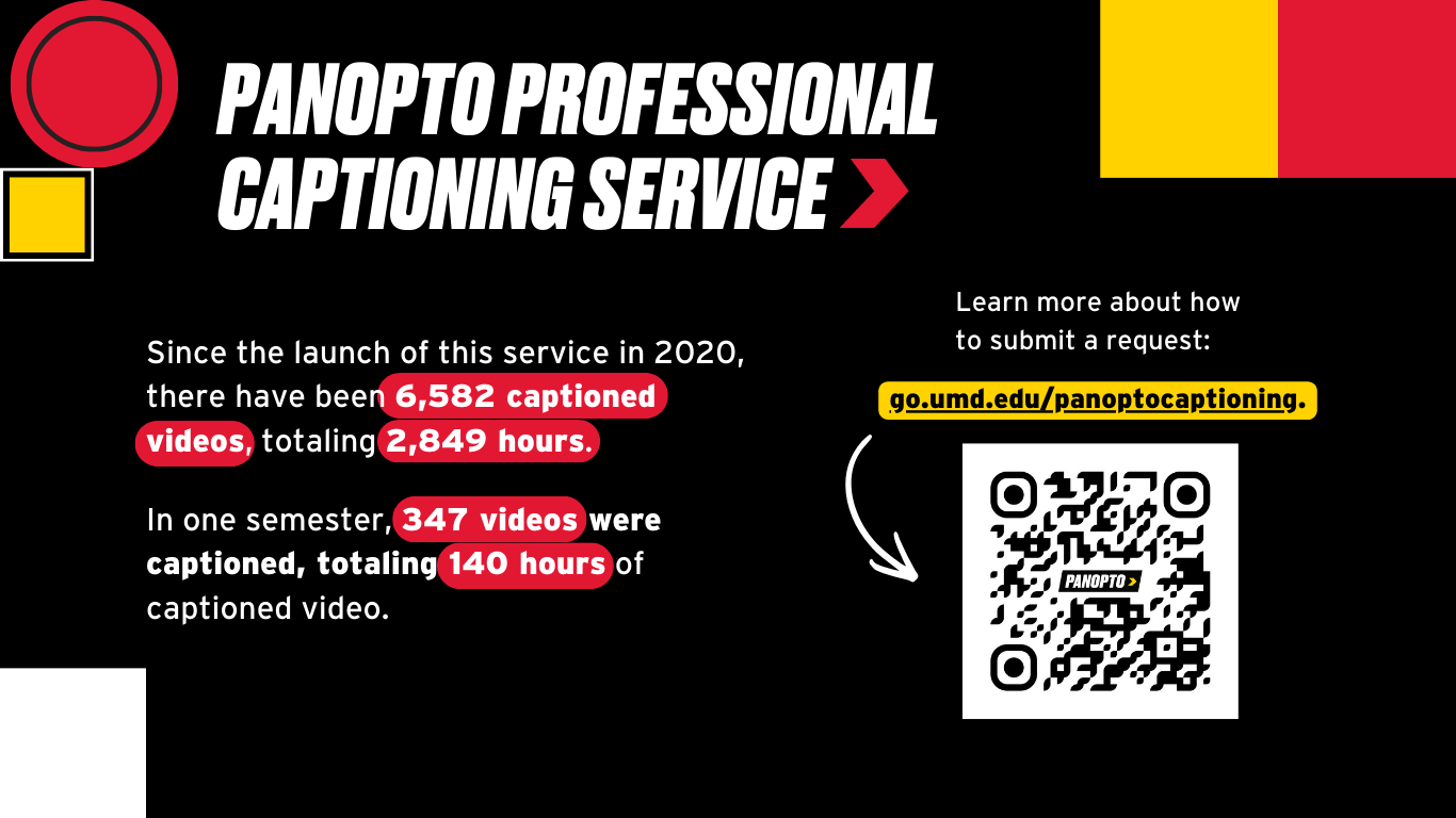 Panopto professional captioning service